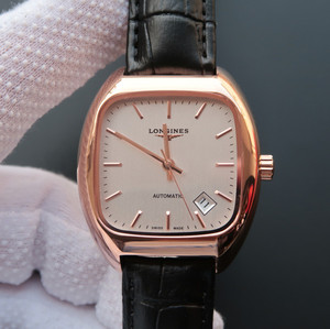 Longines offizieller Neuankömmling \\ u0026 # 127381; Retro traditionelle neutrale Kunst Explosion Roségold Modell.