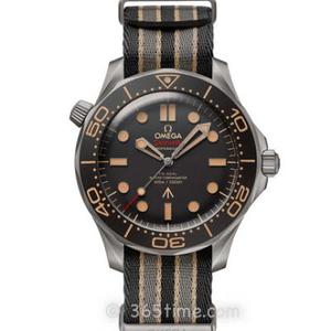 VS Fabrik Omega Seamaster Serie 210.92.42.20.01.001 (007 Uhr) Leinwand Herren mechanische Uhr Titan Gehäuse.