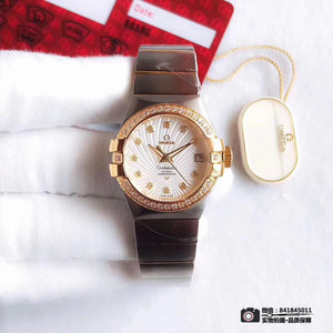 Neue Produkte Omega Constellation Serie Damen Mechanische Uhr PLUMA Leichte Feder Fritillary Zifferblatt