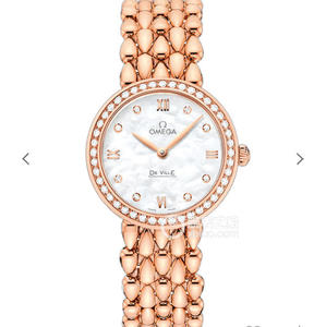 Omega DeVille Wassertropfen Serie Damen rose gold Quarz Damen Uhr Diamant Ausgabe, romantisch, charmant, großzügig und schön