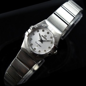 Schweizer Uhr Omega OMEGA Frostquarz Damenuhr Doppeladler ultradünnes weißes Gesicht Damen uhr Schweizer Uhr
