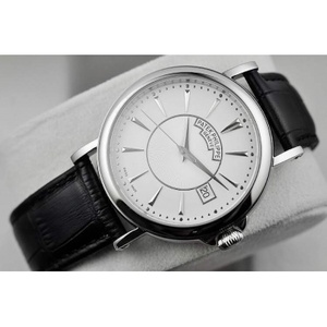 Schweizer Uhr fein Imitation Schweizer Patek Philippe Uhr automatische mechanische Herren durch den Boden Uhr weißes Gesicht