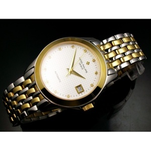 Schweizer Uhr Patek Philippe Collection 18K Gold Stahlgürtel automatische mechanische Herren uhr durch boden