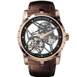 JB Roger Dubuis King Series Rose Gold Case RDDBEX0392 Herren Tourbillon Hollow Uhr