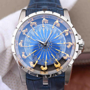 Roger Dubuis King Series (Excalibur) Round Table 12 Knights Blue Face Herrenuhr
