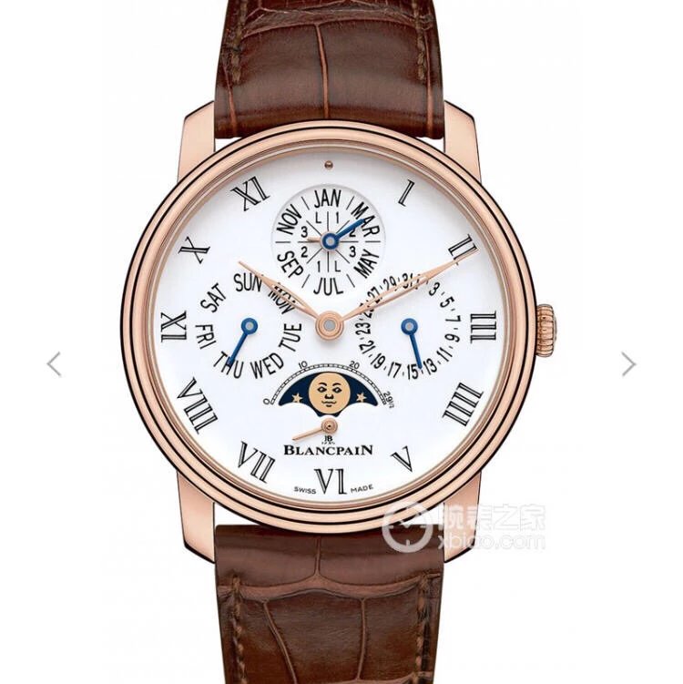 BF Blancpain VILLERET Serie 6659-3631 Roségold multifunktionale mechanische Herrenuhr. - zum Schließen ins Bild klicken