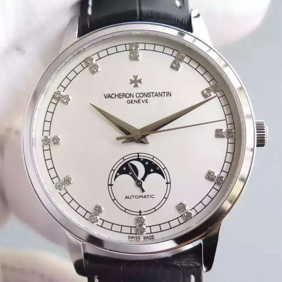 Vacheron Constantin Heritage 81180 Ultradünne Moon Phase Serie Mechanische Uhr - zum Schließen ins Bild klicken