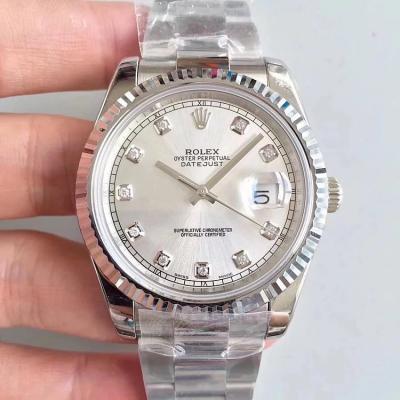 Rolex Datejust 41MM Neue Version Faltschließe Weißes Gesicht Diamant Herren Herrenuhr 