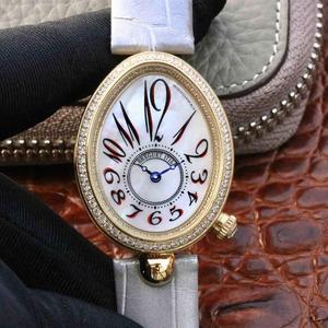 Reloj de señora napolitano Breguet napolitano, reloj mecánico de alta calidad para mujer de oro de 18k