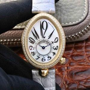 Reloj de señora napolitano Breguet napolitano, reloj mecánico de alta calidad para damas, oro de 18k con diamantes
