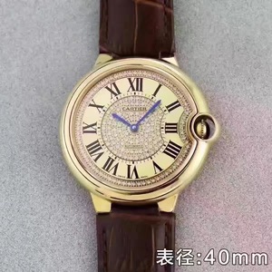 2017 nuevo Cartier Blue Balloon Series Mechanical reloj de los hombres 40MM cinturón de oro