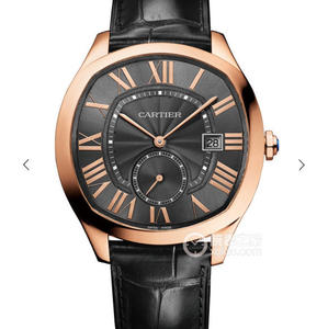 V6 Cartier DRIVE DE CARTIER serie WGNM0004 en forma de tortuga oro rosa reloj negro para hombre