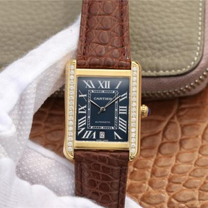 Cartier tank series W5200027 reloj reloj tamaño 31x41 mm reloj mecánico con cinturón para hombre.