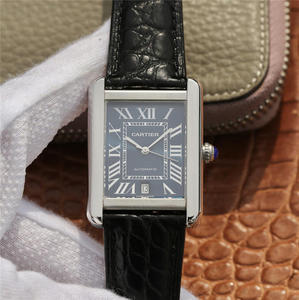 Cartier tanque serie W5200027 reloj tamaño 31x41mm correa de hombre reloj mecánico