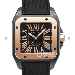 RB Cartier Santos Black Knight El reloj Santos réplica superior más fuerte en la correa de nylon del mercado