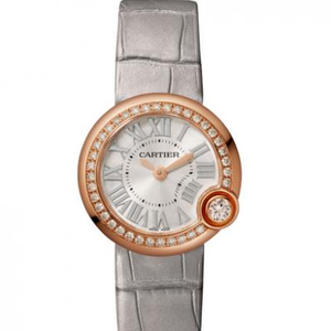 Cartier Ballon Blanc de Cartier serie de diamantes de cuarzo señoras reloj WJBL0006