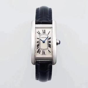 La popular obra maestra de GS Cartier ¡El elegante reloj de tanque americano WSTA0016 debuta con gracia! Mira de dama