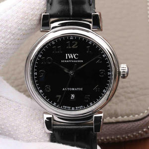 La fábrica MK reproduce la clásica cara negra del reloj mecánico para hombre IW356601 de la serie IWC Da Vinci.