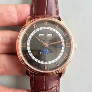 Fin de año Juxian JB Blancpain Classic Series 6654-1127-55B Movimiento Mecánico Automático Reloj cinturón de reloj para hombre