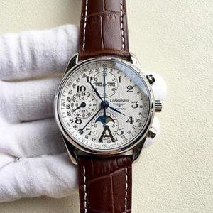 【JF】 Longines Master Reloj con correa de fase lunar de 8 pines 7751 Reloj multifunción para hombre de 40 mm