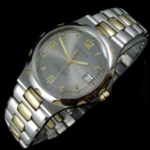 Reloj suizo Longines Concas serie 18K acero correa gris cara digital diamante correa de acero mecánico automático a través del reloj inferior de los hombres Reloj suizo Longines Concas serie 18K acero correa gris cara digital diamante correa de acero mecánico automático a través del reloj inferior de los hombres