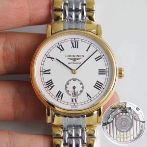 HK Longines magníficos relojes de la serie todo partido de los hombres atemporal de los hombres de dos manos y medio oro reloj mecánico HK Longines magníficos relojes de la serie todo partido de los hombres atemporal de los hombres de dos manos y medio oro reloj mecánico