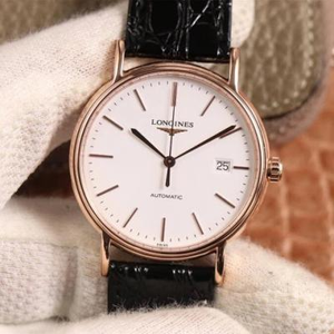 KY Longines magnífica serie Cal.L619 automático ultrafino movimiento rosa oro rosa reloj mecánico para hombre KY Longines magnífica serie Cal.L619 automático ultrafino movimiento rosa oro rosa reloj mecánico para hombre