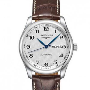 Fina imitación del reloj Longines master L2.755.4.78.3 con doble calendario y cinturón clásico para hombre.
