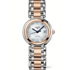 GS Longines Heart and Moon serie L8.111.5.87.6 elegante y elegante, damas de cuarzo damas reloj de oro rosa