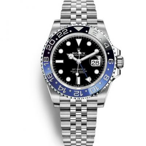 GM Rolex Greenwich Black Blue Circle 904L Oystersteel Reloj Impresionante debut Classic Men's Mechanical Watch