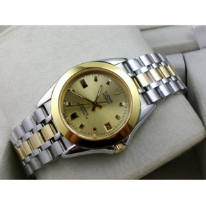 Suizo Tudor TUDOR Prince Series 18K oro cara oro tira de acero Ding escala reloj mecánico automático para hombre