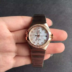 Omega Constellation Serie Mecánica Reloj de señoras con diamantes 27mm