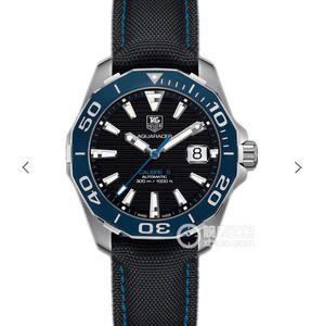 V6 TAG Heuer 43mm nuevo producto azul cerámica bisel 316L acero inoxidable correa de cuero de nylon 2824 movimiento mecánico automático