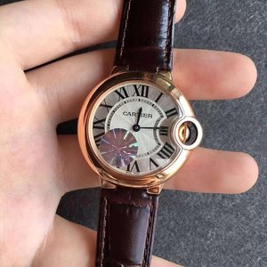 Fábrica V6 Cartier globo azul de cuarzo señoras reloj 33 cinturón de oro rosa