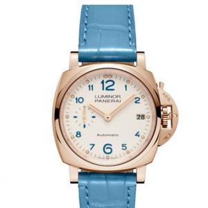 VS fábrica Panerai 908 756 reloj mecánico para hombre de oro rosa.
