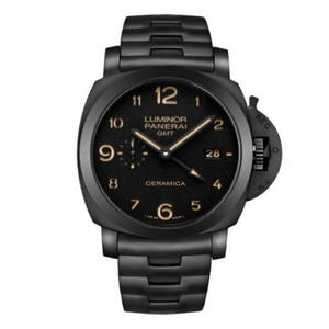 VS reloj de fábrica Paner Sea PAM00438 "Black Warrior" recientemente actualizado V3 todo movimiento negro, caja de cerámica completa, reloj de los hombres.