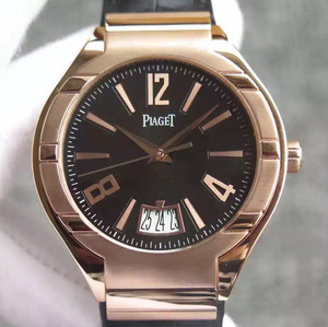 Piaget POLO serie G0A31139, reloj mecánico para hombre cara negra de oro rosa