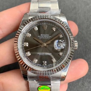 N réplica de fábrica Rolex Datejust 904 versión de acero reloj mecánico automático para hombre (cara blanca) con tres cuentas