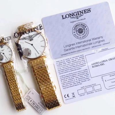 JF nuevo Longines Guirnalda Serie Pareja Reloj 36mmL420 Movimiento de cuarzo reloj de hombre 24mmL420 Movimiento de cuarzo reloj de mujer 
