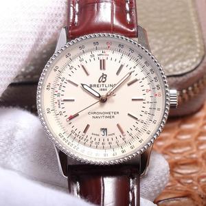 TF Breitling Aviation Chronograph Uusi 41mm, Miesten Chronograph Mekaaninen Watch, Rose Gold, Belt Watch