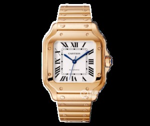 BV Cartier New Santos (Miesten suuri) tapauksessa: 316 materiaali dial 18K gold watch