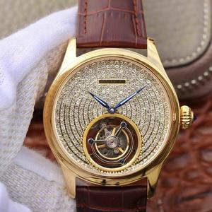 Cartierin uusi gypsophila käsikirja totta tourbillon top watch nousi kultaa