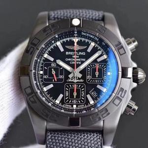 GF Breitling Mekaaninen Chronograph Pilot 44mm Watch Ainoa aito malli versio markkinoilla Ruostumaton teräs hihna