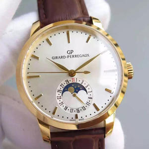 VF Girard Perregaux 1966 -sarjan kuufaasitoimintojen kultainen miesten mekaaninen kello.