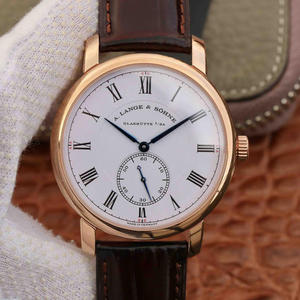 MKS Lange Classic 1815-sarjan independent small seconds miesten mekaaninen katsella, yksi alkuun replica kellot nousi kultaa