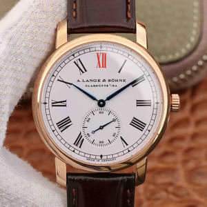 MKS Lange Classic 1815-sarjan independent small seconds miesten mekaaninen katsella, yksi alkuun replica kellot nousi kultaa