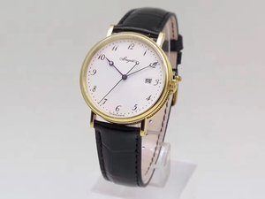 FK Factory Breguet Classic 5177 -sarja Alan ainoa aito avoin muotti Belt watch Automaattinen mekaaninen liike Miesten kello