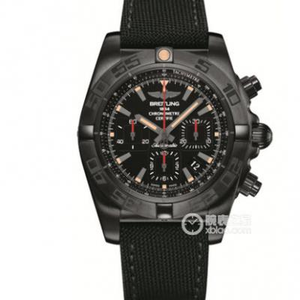 GF montre d’usine Breitling chronographe mécanique MB0111C3. BE35.253S.M20DSA.2, montre en acier noir de 44 mm.