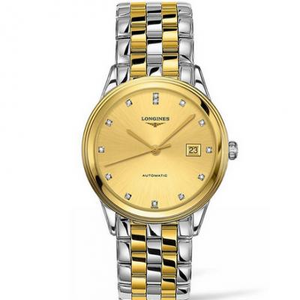 YC Longines Military Flag Series L4.874.3.37.7 Gold Men’s Automatic Mechanical Steel Band Gold Watch.