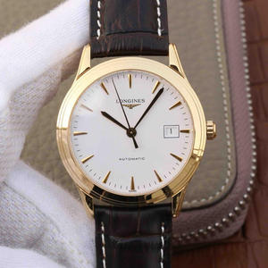 TW Longines Army Flag Series L4.774.8 Gold Men's Mechanical Belt Watch White Coil